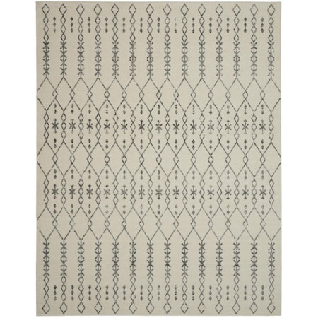 Palacedesigns 8 x 10 ft. Ivory & Gray Geometric Area Rug PA3670710